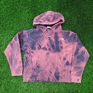 Vintage Y2K Champion Hoodie Womens Large 21x22 Boxy Purple